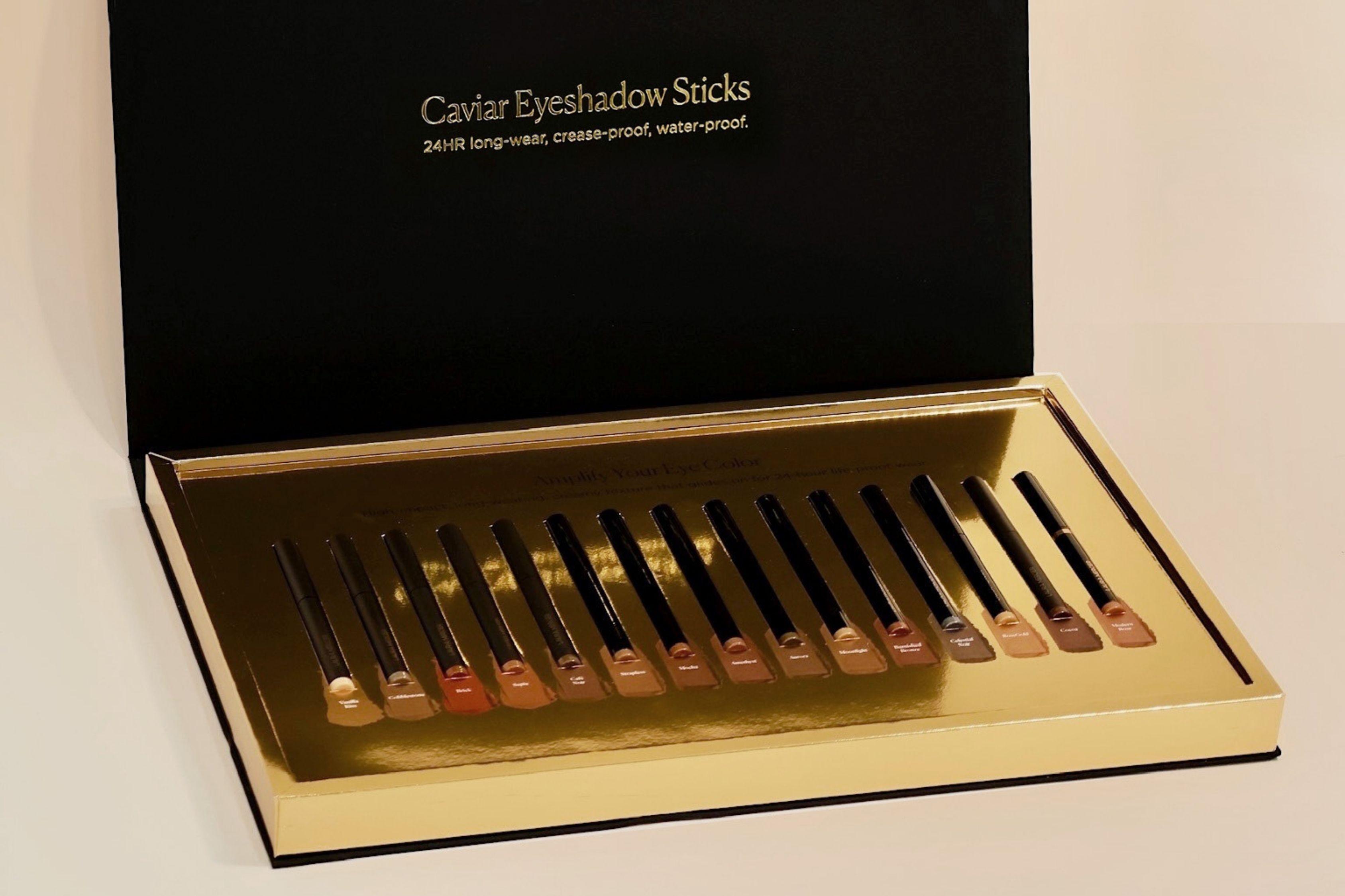 Laura Mercier Caviar Eyeshadow Stick Black and Gold gift box