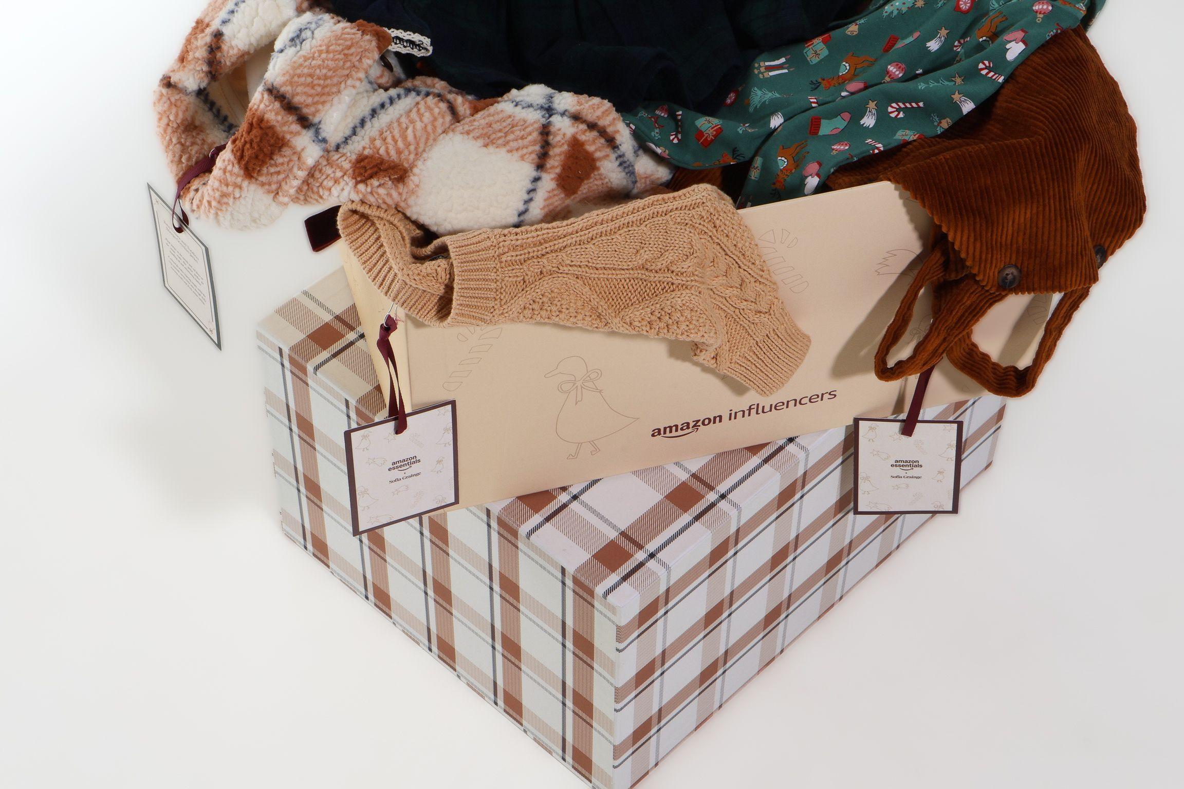 Sofia Grainge x Amazon Essentials Autumn/Winter 2025 Collection Amazon Influencer Program Holiday Gift Mailer