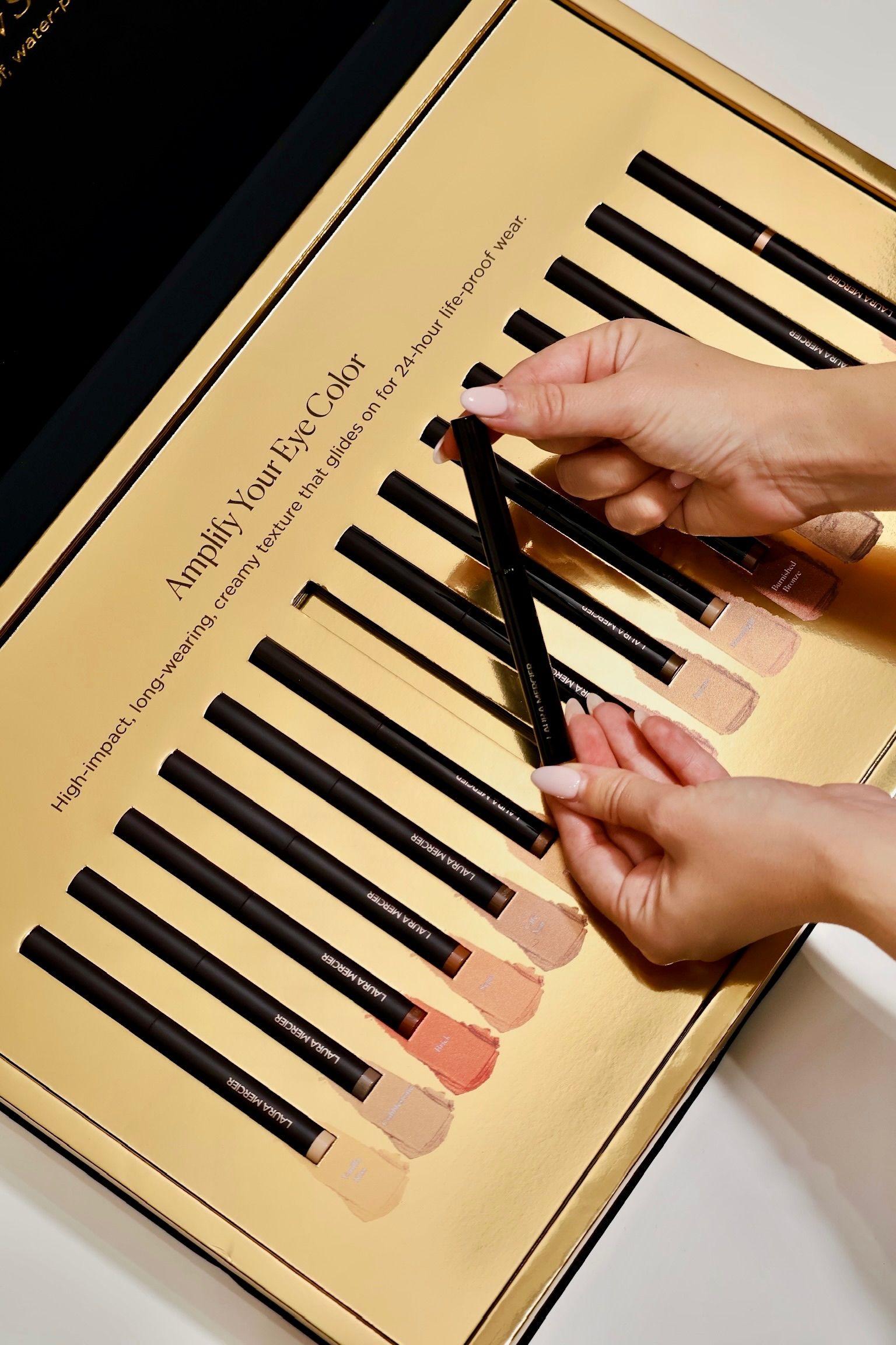 Laura Mercier Caviar Eyeshadow Stick Black and Gold gift box