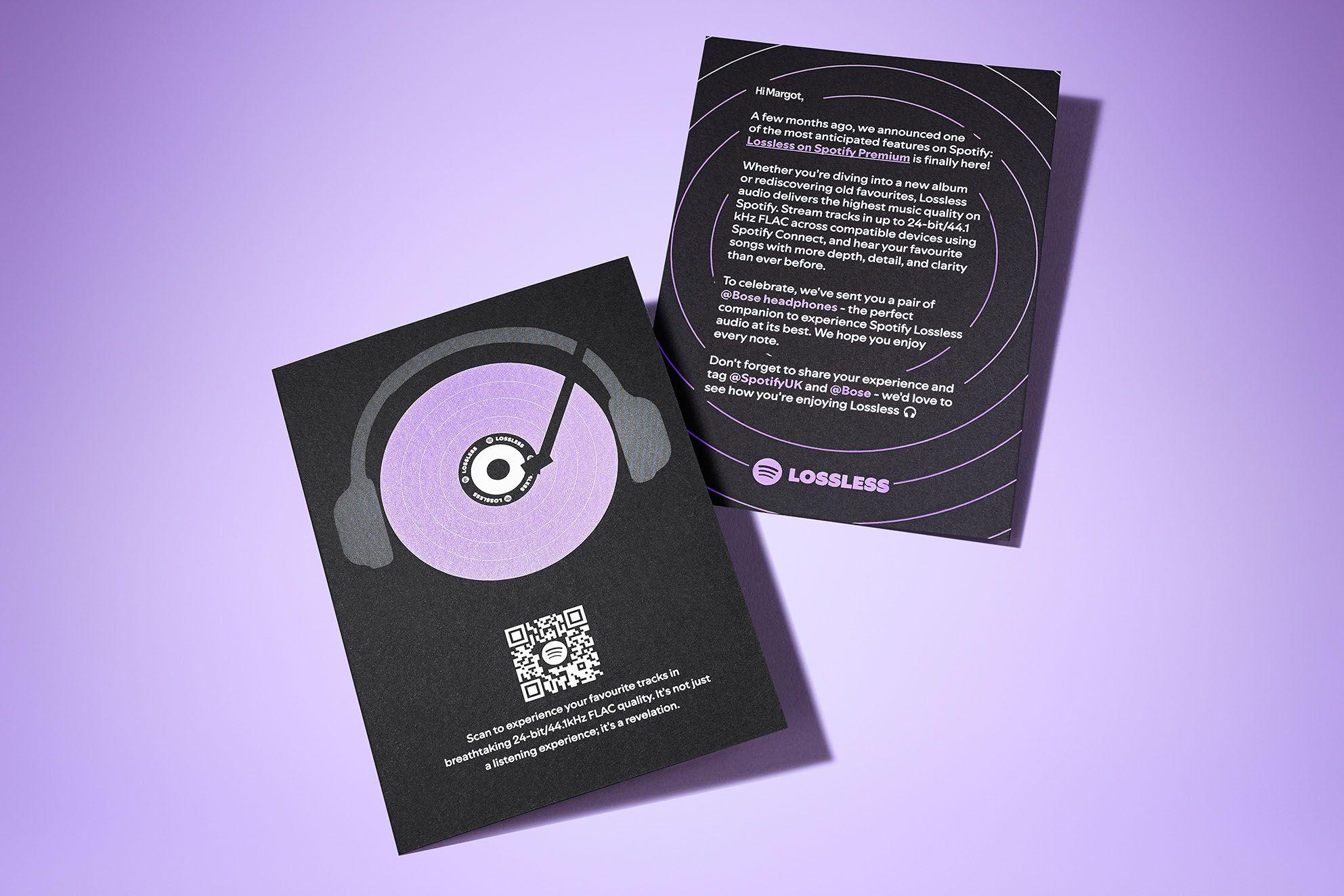 spotify lossless x bose speakers mailer 