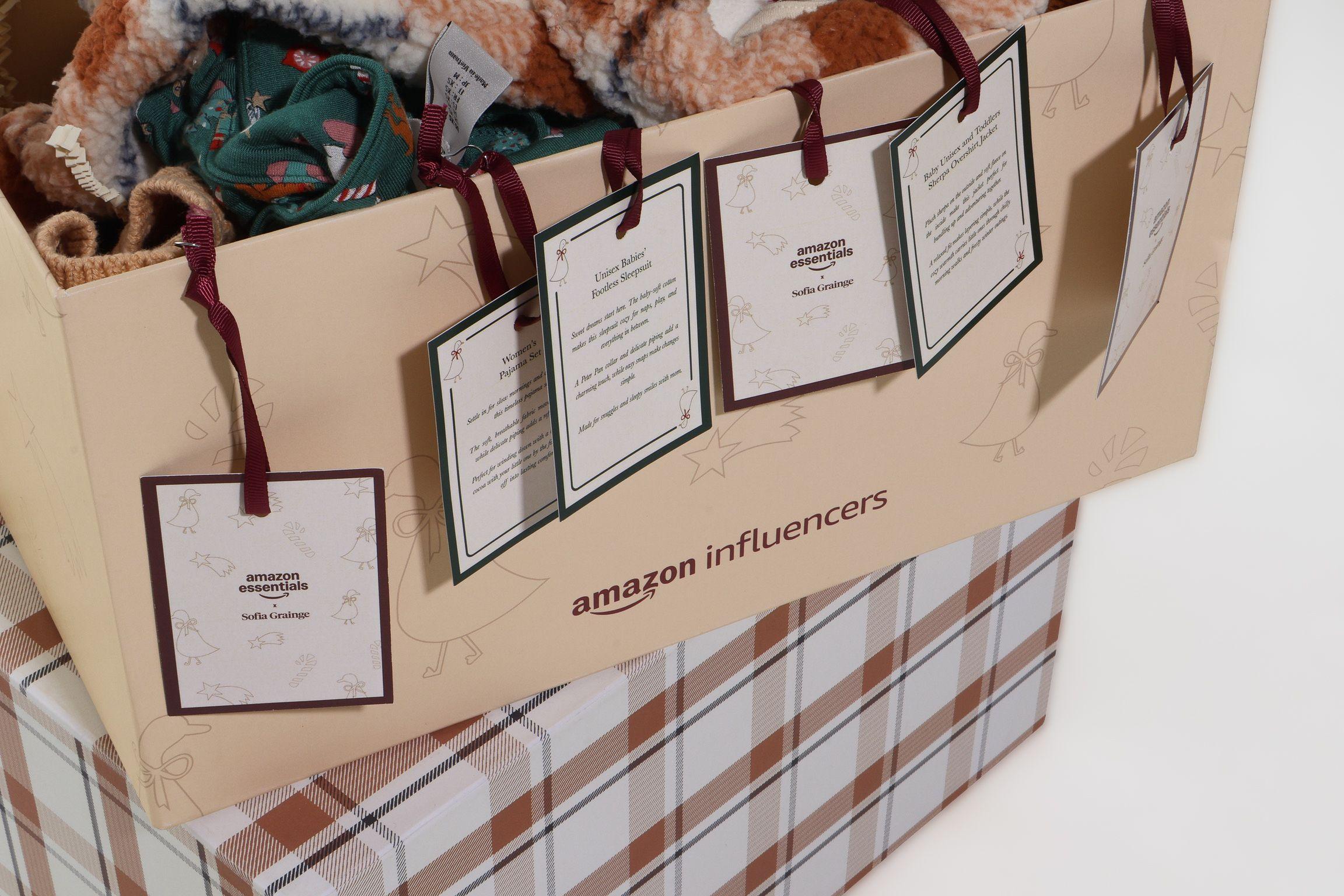 Sofia Grainge x Amazon Essentials Autumn/Winter 2025 Collection Amazon Influencer Program Holiday Gift Mailer