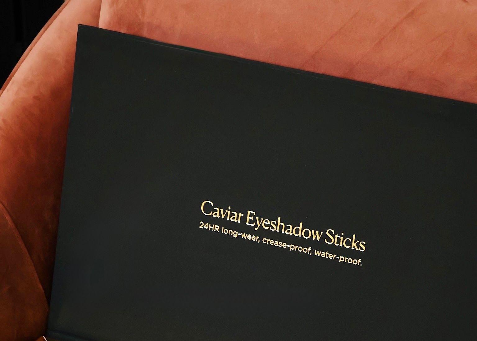 Laura Mercier Caviar Eyeshadow Stick Black and Gold gift box