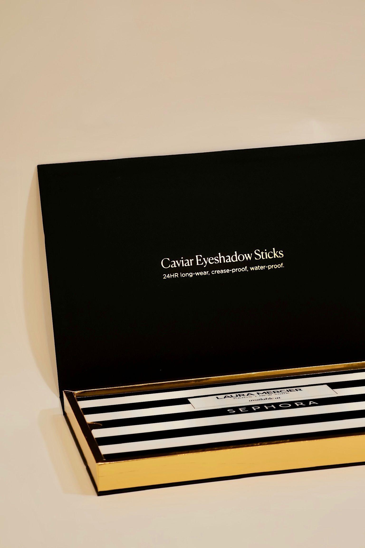 Laura Mercier Caviar Eyeshadow Stick Black and Gold gift box