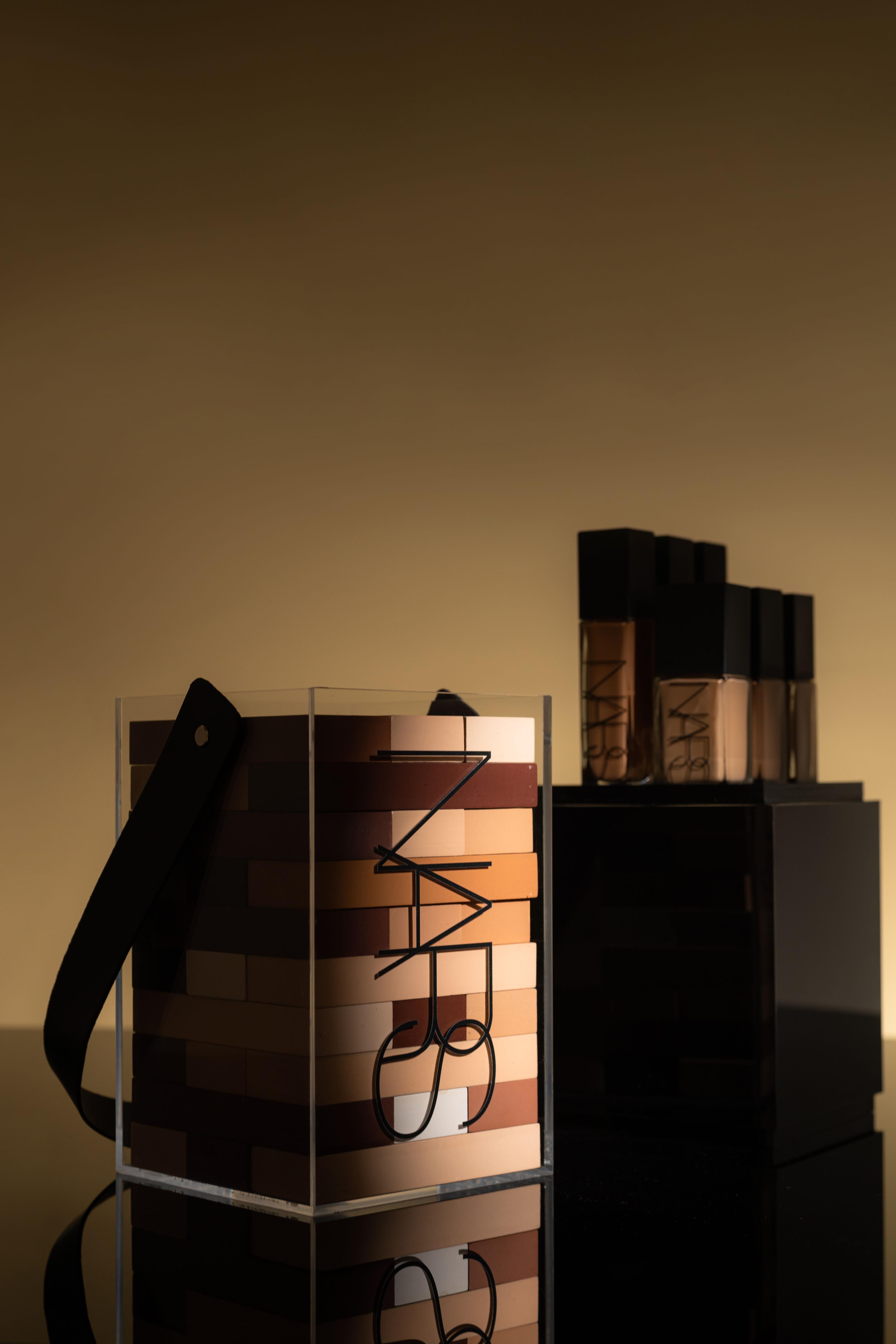 NARS complexion products, Light Reflecting Foundation and Natural Radiant Longwear, as jenga games for PR gifting
